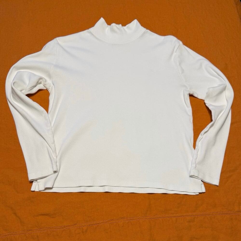 Vintage L.L.Bean Mock Neck Base Layer Cotton Spandex